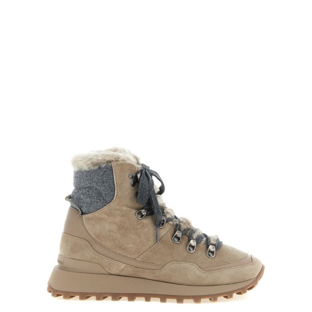 Brunello Cucinelli Women Lace-Up Ankle Boots With Hooks